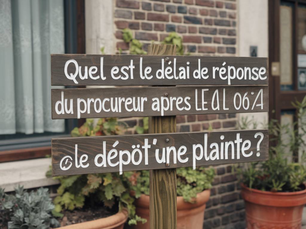 **Quel est le délai de réponse du procureur après le dépôt d’une plainte ?**